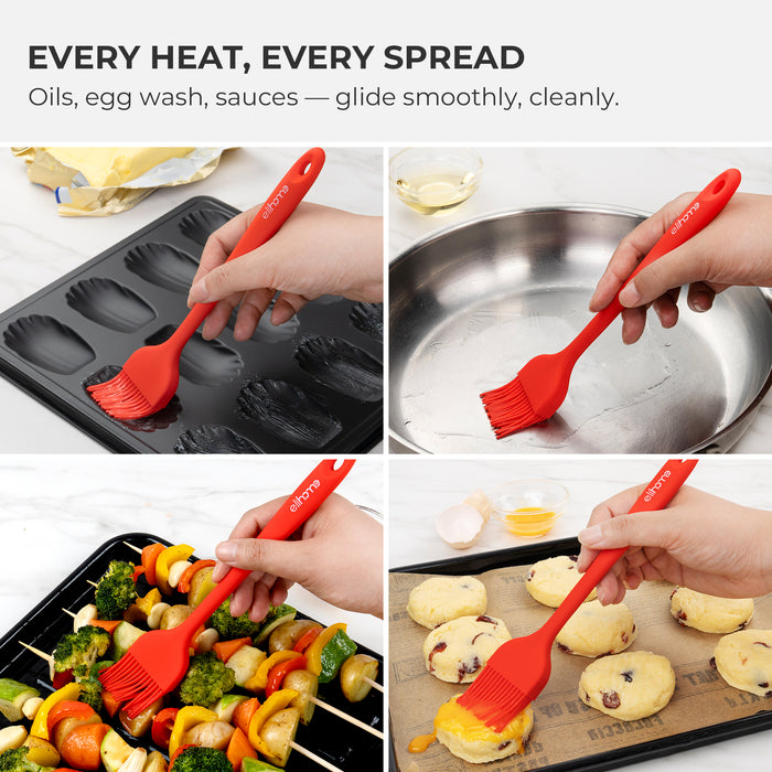 Elihome Paddle Cutting Board and 11 Piece Silicone Cooking Utensil Set