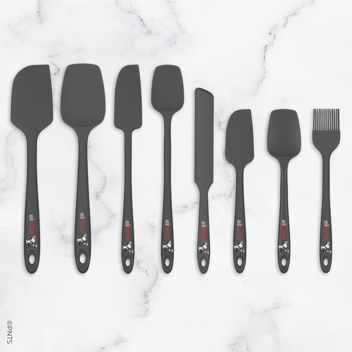 Elihome x Peanuts 8 Piece Silicone Spatula Set