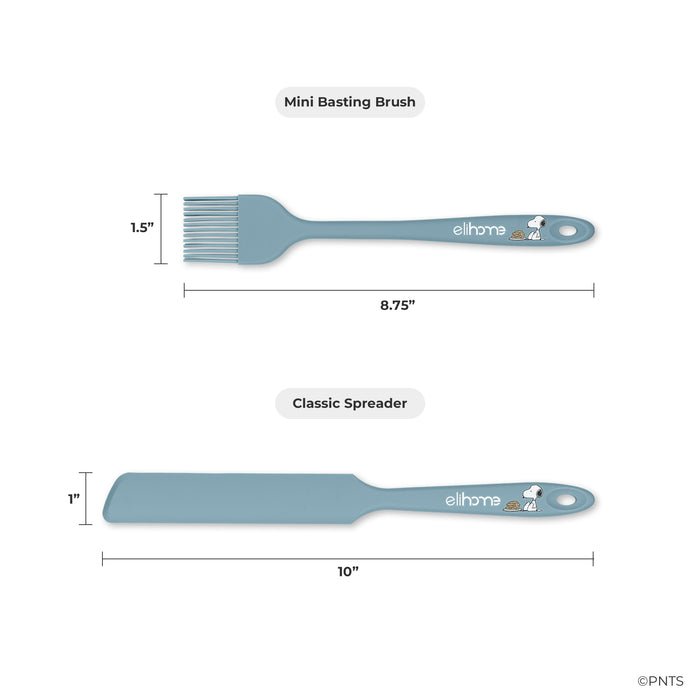 Elihome x Peanuts 8 Piece Silicone Spatula Set