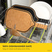 Two paddleball paddles with handles in a dishwasher, with text indicating they are dishwasher safe.