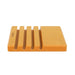 Elihome wood fiber cutting board organizer rack - side view showing 6 storage slots