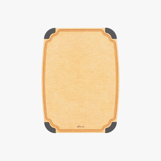Elihome Essential Series Large Cutting Board 14" x 10" - wood fiber cutting board with juice groove and non-slip feet
