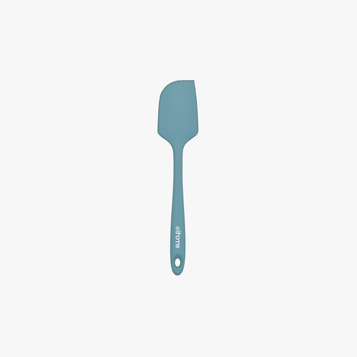 Elihome Classic Silicone Spatula in Teal Grey, 11 inches by 2.2 inches with seamless one piece design, reinforced steel core and ergonomic non-slip handle