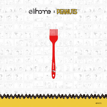 Elihome x Peanuts Silicone Basting Brush, 8.75 inches by 1.5 inches in Red with official Snoopy artwork on the handle