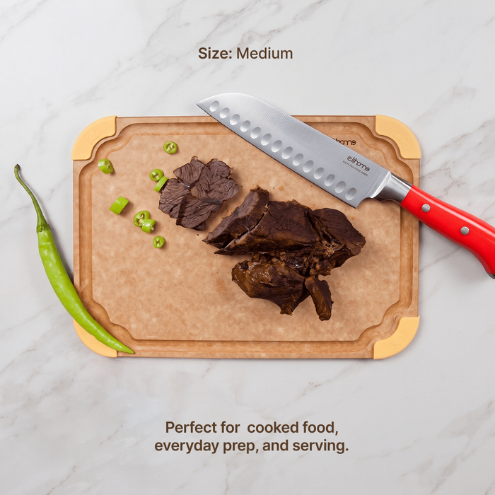 Medium board in the Elihome Premium Series 4 Piece Set - perfect for cooked food, everyday prep, and serving