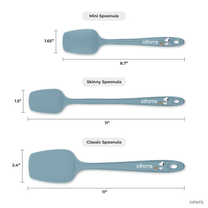 Elihome x Peanuts 8 Piece Silicone Spatula Set