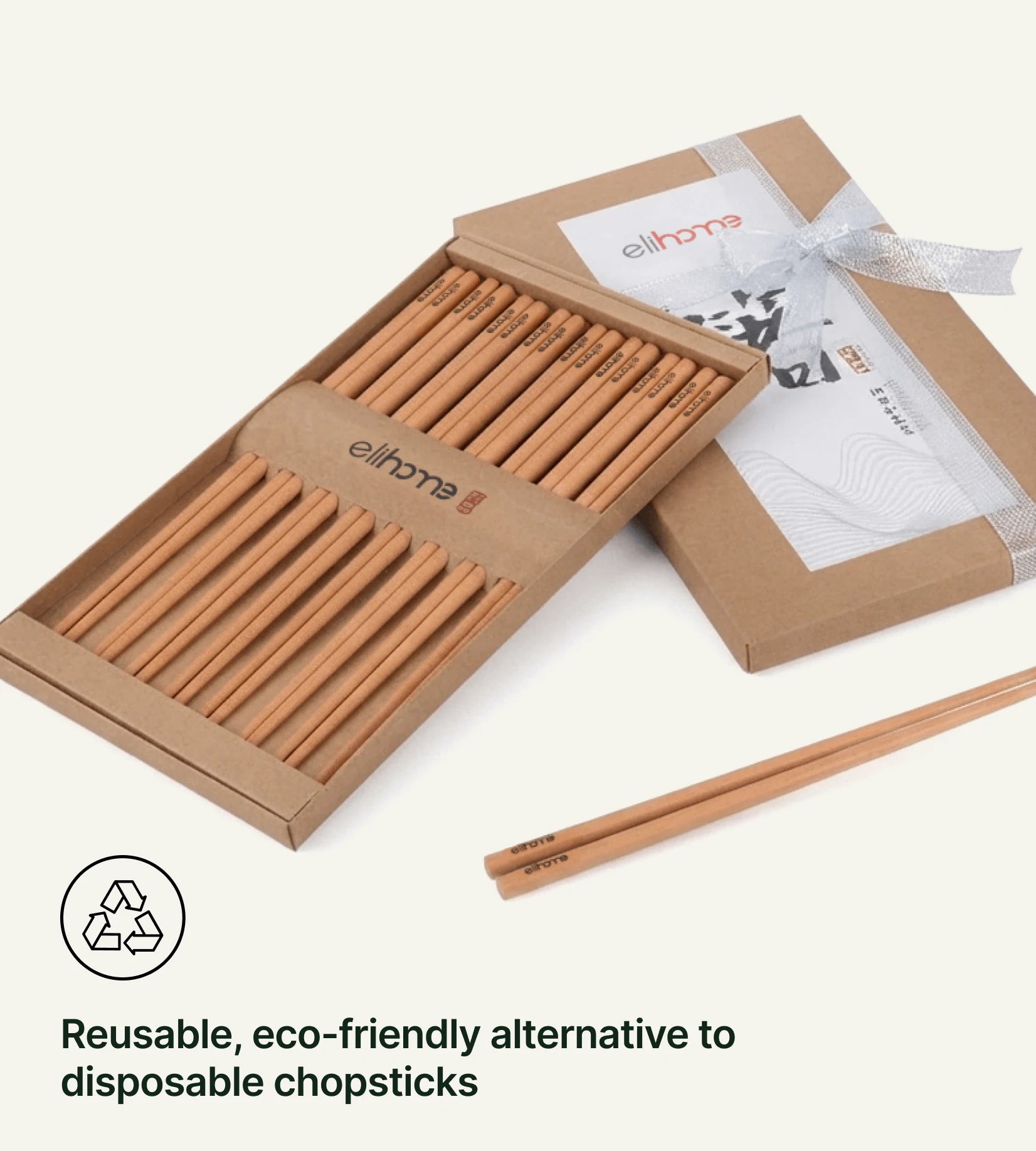Reusable, eco-friendly alternative to disposable chopsticks.